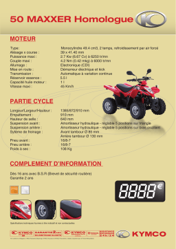 KYMCO 50 MAXXER Manuel utilisateur