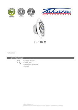 Takara SP 16 M Manuel utilisateur