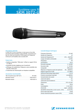 Sennheiser SKM 3072-U Manuel utilisateur