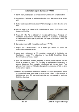 ADS Tech INSTANT TV PCI Manuel utilisateur