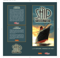 GAMES PC THE SHIP-MURDER PARTY Manuel utilisateur