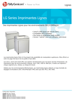 TallyGenicom LG Manuel utilisateur