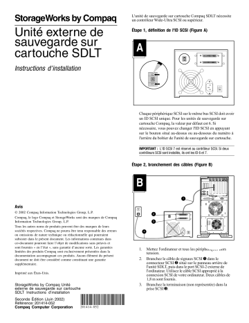 Manuel du propriétaire | HP STORAGEWORKS SDLT 600 TAPE DRIVE Manuel utilisateur | Fixfr