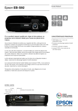 Epson EB-S92 Manuel utilisateur