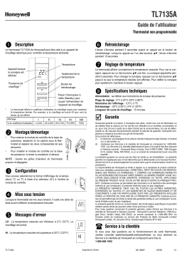 Honeywell TL7135A Manuel utilisateur