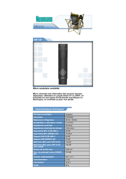 Neumann KM 140 Manuel utilisateur