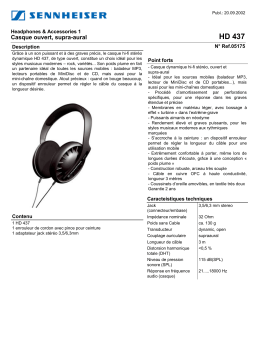 Sennheiser HD 437 Manuel utilisateur