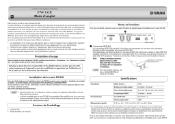 Yamaha FW16E Manuel utilisateur