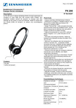 Sennheiser PX 200 Manuel utilisateur