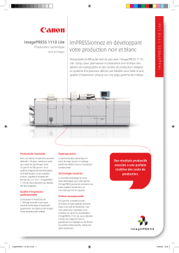 Canon IMAGEPRESS 1110 LITE Manuel utilisateur