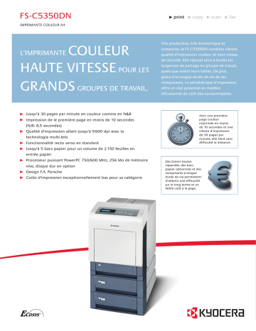 Manuel du propriétaire | KYOCERA FS-C5350DN Manuel utilisateur | Fixfr