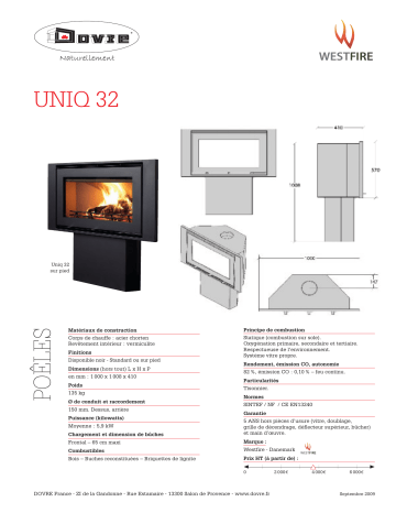 Manuel du propriétaire | Dovre UNIQ 32 Manuel utilisateur | Fixfr