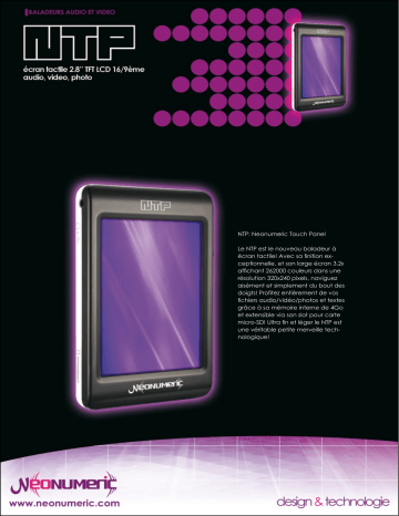 Manuel du propriétaire | NEONUMERIC NTP Manuel utilisateur | Fixfr