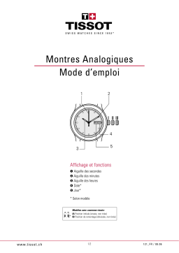 Tissot MONTRES ANALOGIQUES Manuel utilisateur