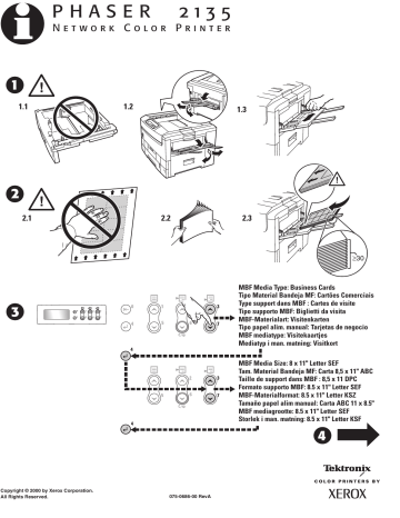 Manuel du propriétaire | Xerox Phaser 2135 Manuel utilisateur | Fixfr