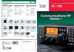 ICOM IC-78 Manuel utilisateur