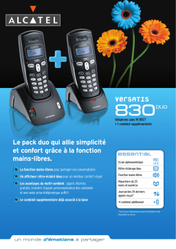 ATLINKS VERSATIS 830 DUO Manuel utilisateur