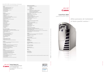 Manuel du propriétaire | Canon COLORPASS Z800 Manuel utilisateur | Fixfr