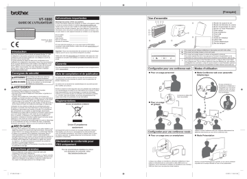 Manuel du propriétaire | Brother OMNIJOIN VT-1000 Manuel utilisateur | Fixfr