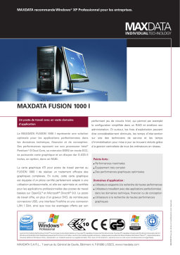 MAXDATA FUSION 1000 I Manuel utilisateur