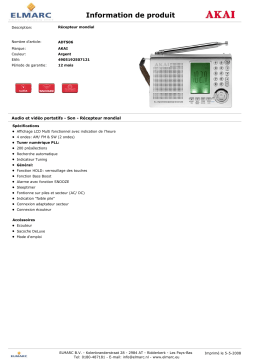 Akai ADTS06 Manuel utilisateur