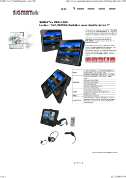 SIGMATEK PDX-1500 Manuel utilisateur