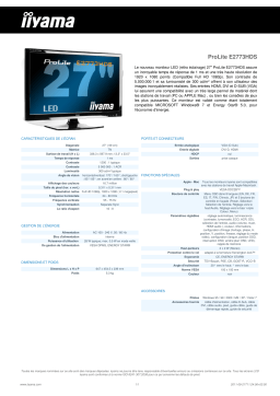 iiyama PROLITE E2773HDS Manuel utilisateur