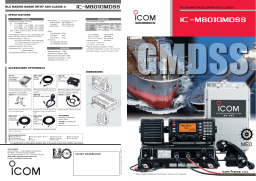 ICOM IC-M801GMDSS Manuel utilisateur