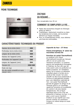 Zanussi ZOC760X Manuel utilisateur