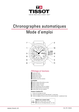 Tissot CHRONOGRAPHES AUTOMATIQUES Manuel utilisateur