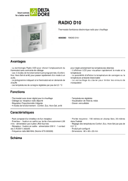 DELTA DORE RADIO D10 Manuel utilisateur