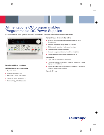 Manuel du propriétaire | Tektronix PWS4000 Manuel utilisateur | Fixfr