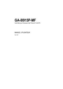 Gigabyte GA-8I915P-MF Manuel utilisateur