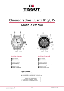 Tissot CHRONOGRAPHES QUARTZ G10 Manuel utilisateur