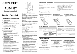 Alpine RUE-4187 Manuel utilisateur