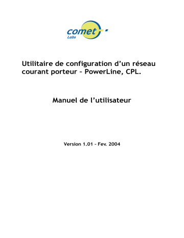 Manuel du propriétaire | Comet Labs HOMEPLUG Manuel utilisateur | Fixfr