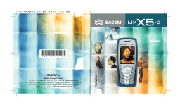 Sagem MY X5-2 Manuel utilisateur