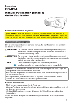 Hitachi ED-X24 Manuel utilisateur