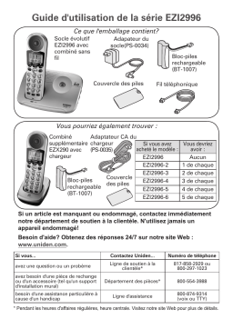 Uniden EZI2996 Manuel utilisateur