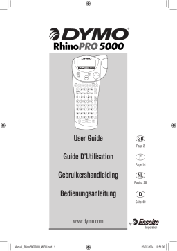 Dymo RhinoPRO 5000 Manuel utilisateur