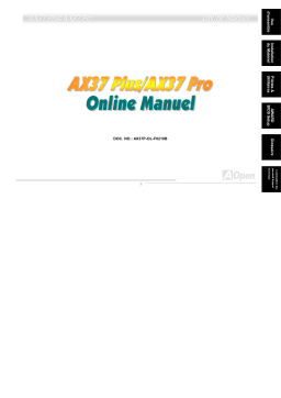 AOpen AX37PRO Manuel utilisateur