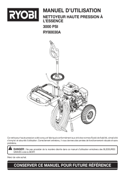 Ryobi RY80030A Manuel utilisateur