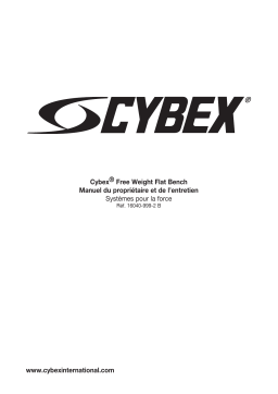 Cybex International 16040 FLAT BENCH Manuel utilisateur