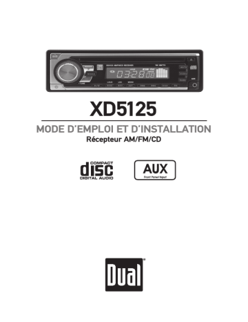 Manuel du propriétaire | Dual XD5125 Manuel utilisateur | Fixfr