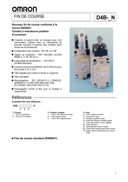 Omron D4B-N Manuel utilisateur