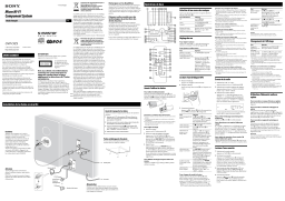 Sony CMT-CPZ3 Manuel utilisateur