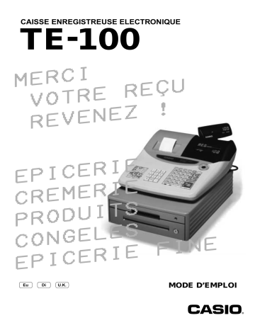 Manuel du propriétaire | Casio TE-100 Manuel utilisateur | Fixfr