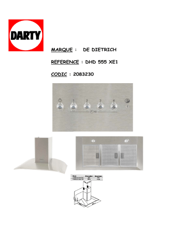 Manuel du propriétaire | De Dietrich DHD555XE1 Manuel utilisateur | Fixfr