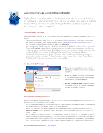 Manuel du propriétaire | UNIBLUE REGISTRYBOOSTER Manuel utilisateur | Fixfr