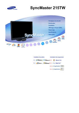 Samsung SYNCMASTER 215TW Manuel utilisateur